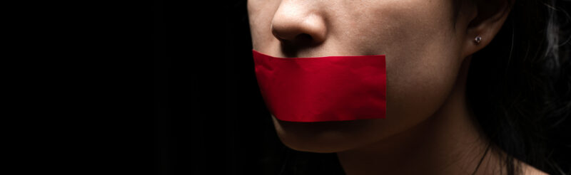 Concept on the topic of freedom of speech censorship freedom o